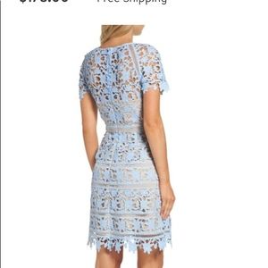 eliza j light blue lace dress